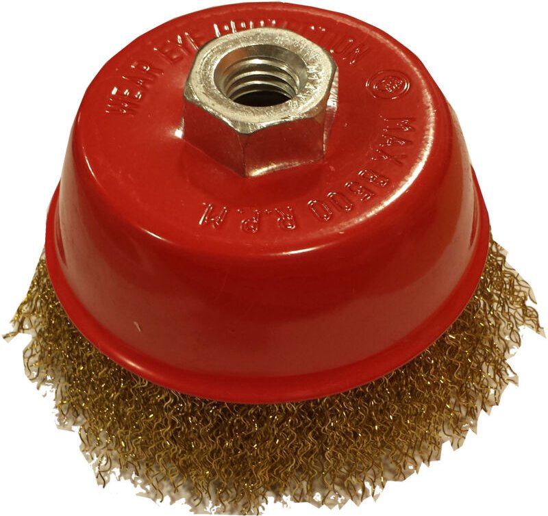 Topfbürste 100 mm M14 Brico Welldraht Messing 35452010