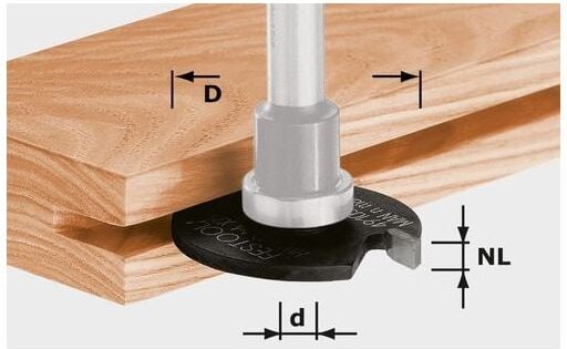 Scheibennutfräser hw D40 x 2,5 mm (ohne Spindel und Kugellager) - Festool