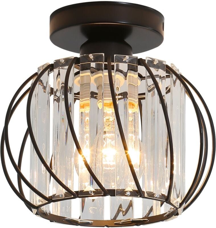 Goeco - Moderne Kristall-Deckenleuchte E27 led Mini-Kronleuchter aus Kristall für Küche, Esszimmer, Schlafzimmer, Flur, ...