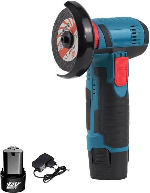KZQ - Mini-Akku-Winkelschleifer, 12-V-Akku-Winkelschleifer zum Schleifen und Schneiden, Polieren Y24972