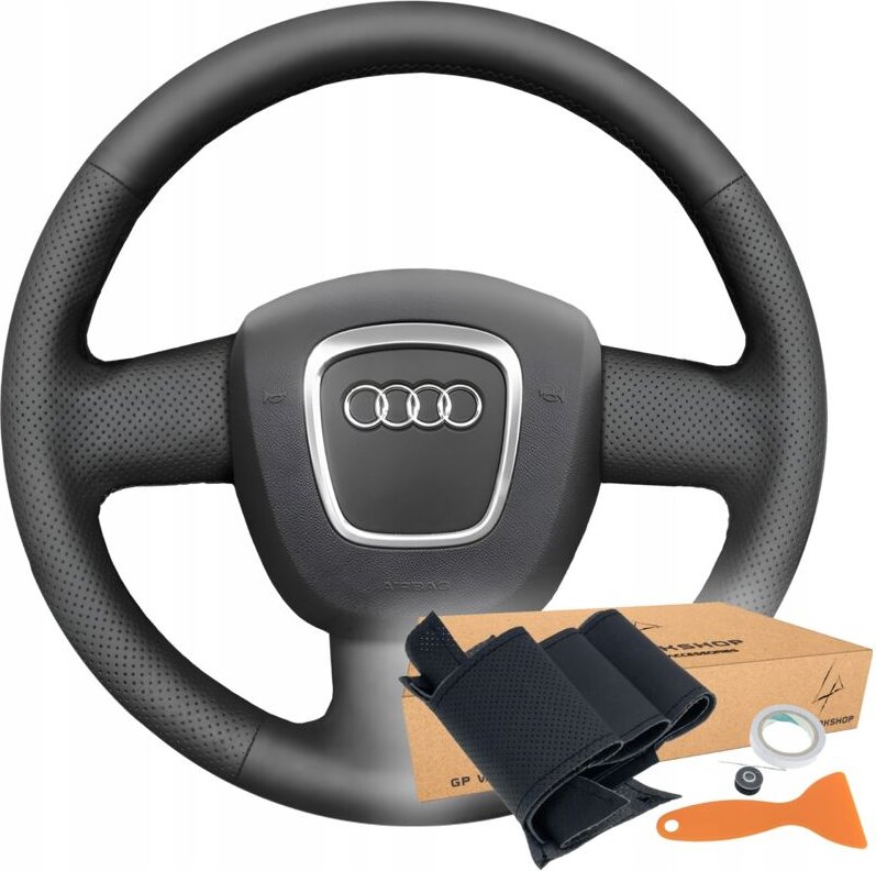 Lenkradbezug, Ziermuster für Audi A3 8P, A4 B7, A6 S6 S4, Seat Exeo