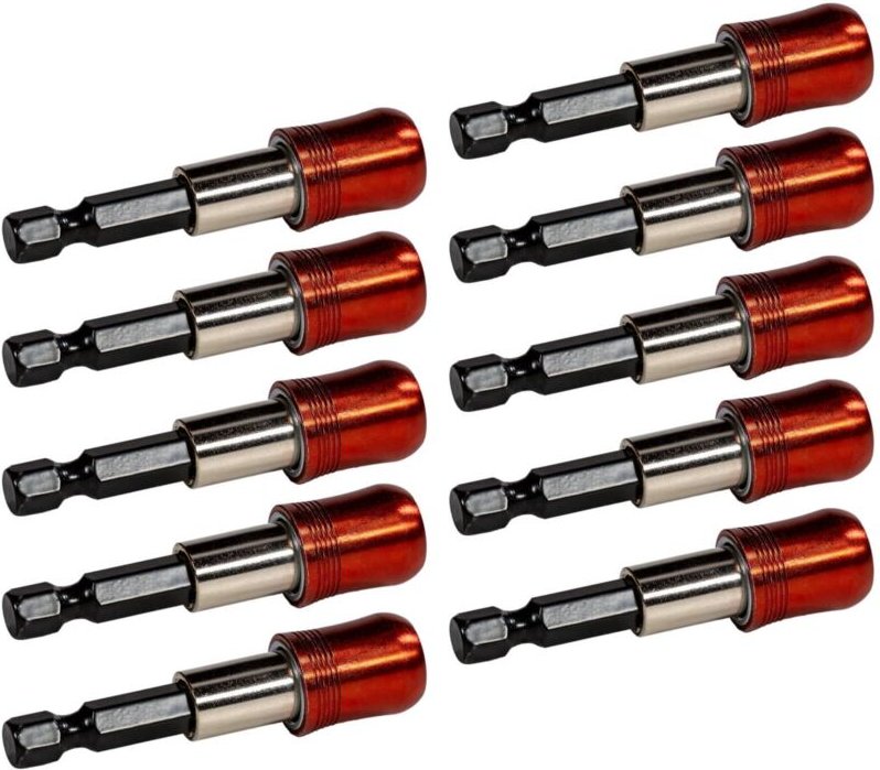 10er Set Magnet Bithalter mit Bit Verriegelung Schnellwechsel Magnetbithalter