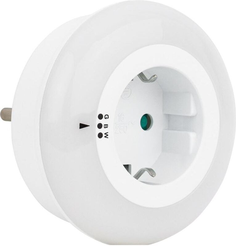 REV - Nachtlicht led mit Steckdose Farbwechsel & Dämmerungsautom.