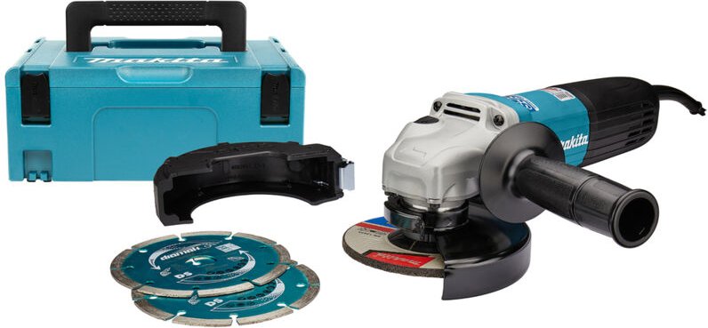Schleifmaschine ø 125 mm 1400 w (Zubehör-Set) Makita GA5040CJD
