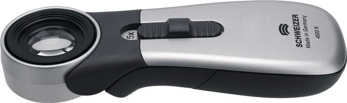 Thumbnail - Schweitzer - Handleuchtlupe Tech-Line classic Vergr.15x led Linsen-D.16,3mm schweizer 91542