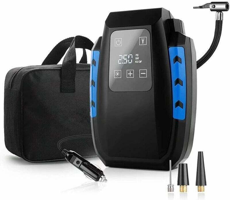 Tragbarer 12-V-Luftkompressor, digitaler 12-V-120-W-Auto-Luftkompressor, Reifenfüller für Autos, elektrischer digitaler ...