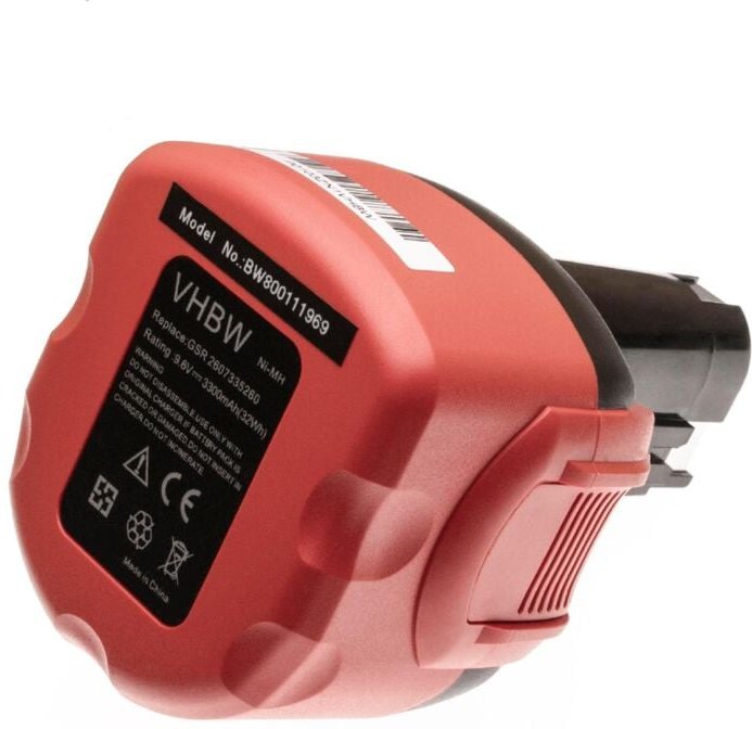 Vhbw - 1x Akku kompatibel mit Bosch gsr 9.6V, psr 960 Werkzeug (3300 mAh, NiMH, 9,6 v)