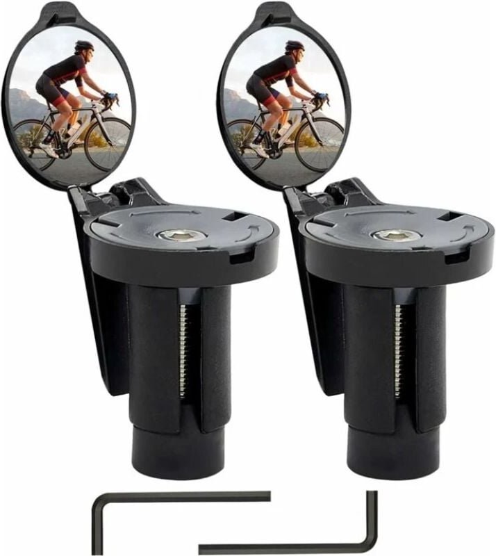 2er-Pack Fahrradspiegel für Elektroroller, Retro-Roller, elektrischer Lenker, konvexer Spiegel, Lenker, 360° verstellbar...