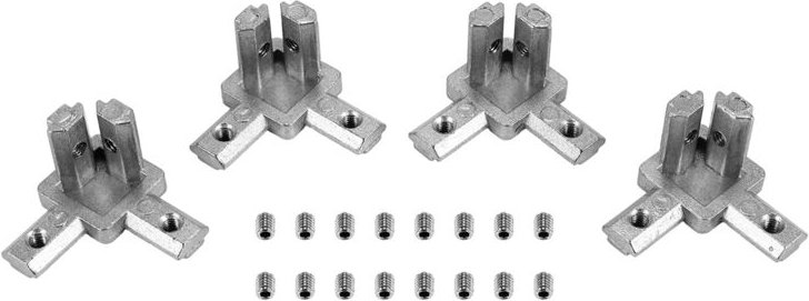 4 StüCk 2020 Series 3 Wege Eckhalterung für 6 Mm t Schlitz 20 x Aluminium Extrusion Profil Nach EuropäIscher Norm