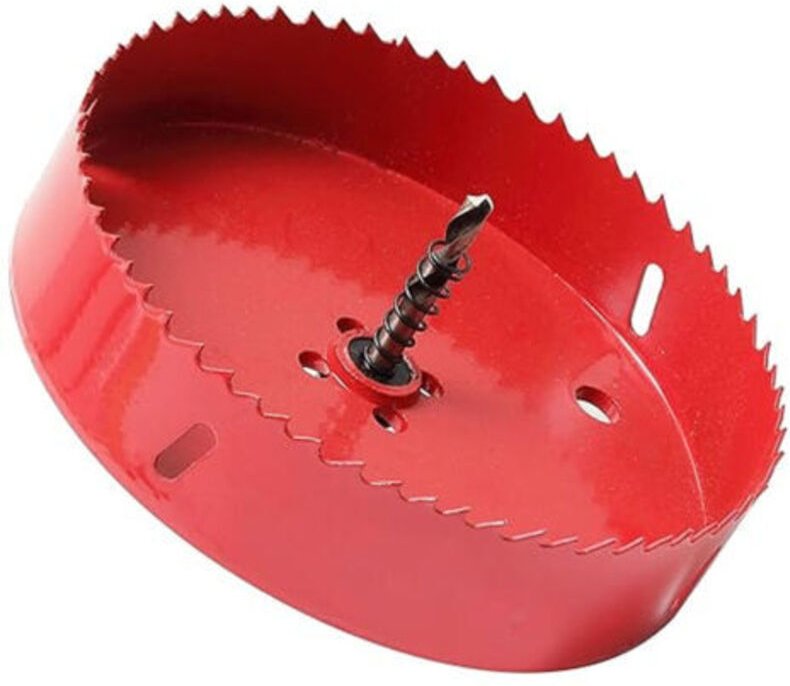 Bimetall-Lochsäge M42 mit einem Schnittdurchmesser von 165 mm zum Schneiden von Holz, Kunststoff, Trockenbauwänden, Gips...