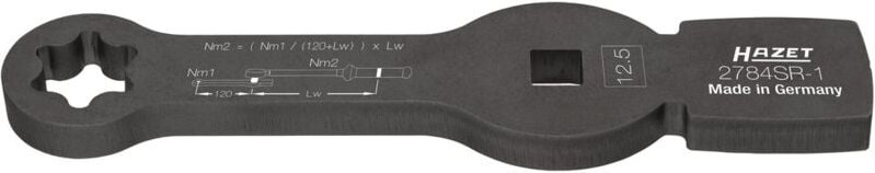 Schlag-Ringschlüssel ∙ Sonderprofil ∙ mit 2 Schlagflächen 2784SR-1 ∙ 1/2 Zoll (12,5 mm) Vierkant hohl ∙ Rillenprofil ∙ L...