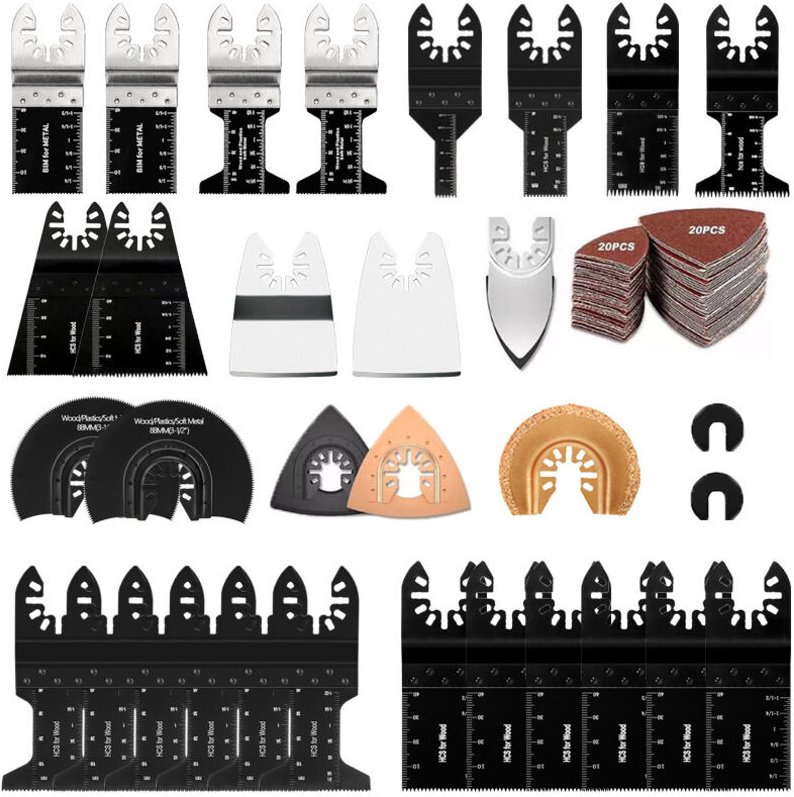 72-teiliges Zubehör für oszillierende Werkzeuge, professionelle Multi-Tool-Sägeblätter zum Schneiden von Holz/Metall/Kun...
