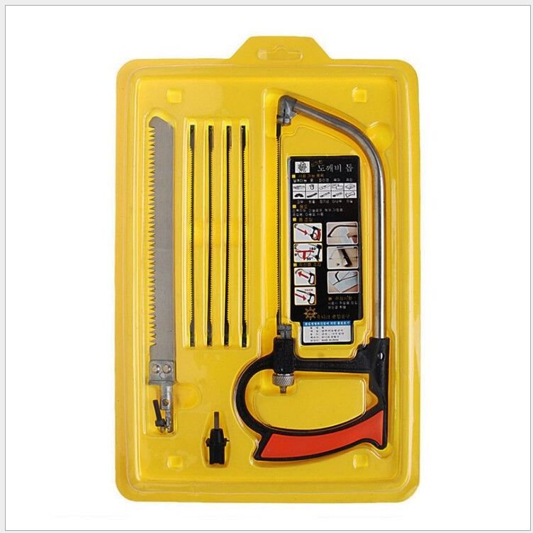 Dolaso - Bügelsägen-Set mit 5 Bügelsägeblättern, Mini-Handsägen-Set für Holzarbeiten, Multifunktions-Handsägen aus Stahl