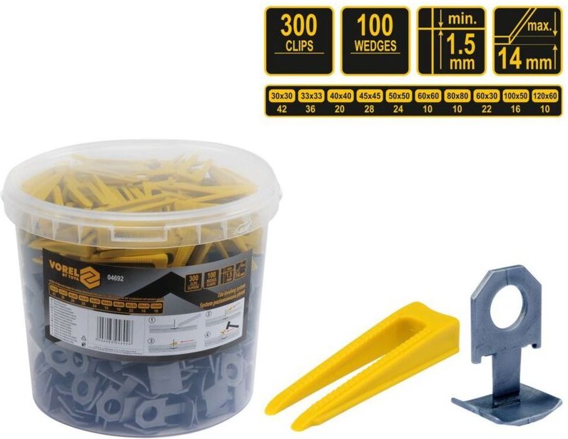 Fliesen Nivelliersystem 1,5mm, 300+100 Stk