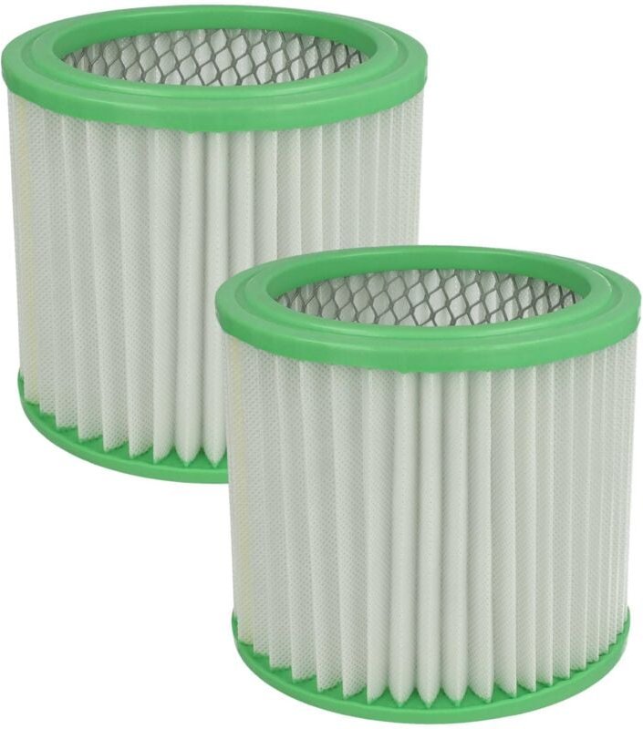2x Faltenfilter kompatibel mit Navaris Aschesauger (10L 800W) Staubsauger - Filter, Patronenfilter, Papier / Kunststoff,...