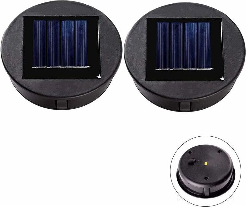 2 Stücke Top Ersatz Solar Licht Für Laterne Solar Panel Licht Abdeckung Mit Led-lampe