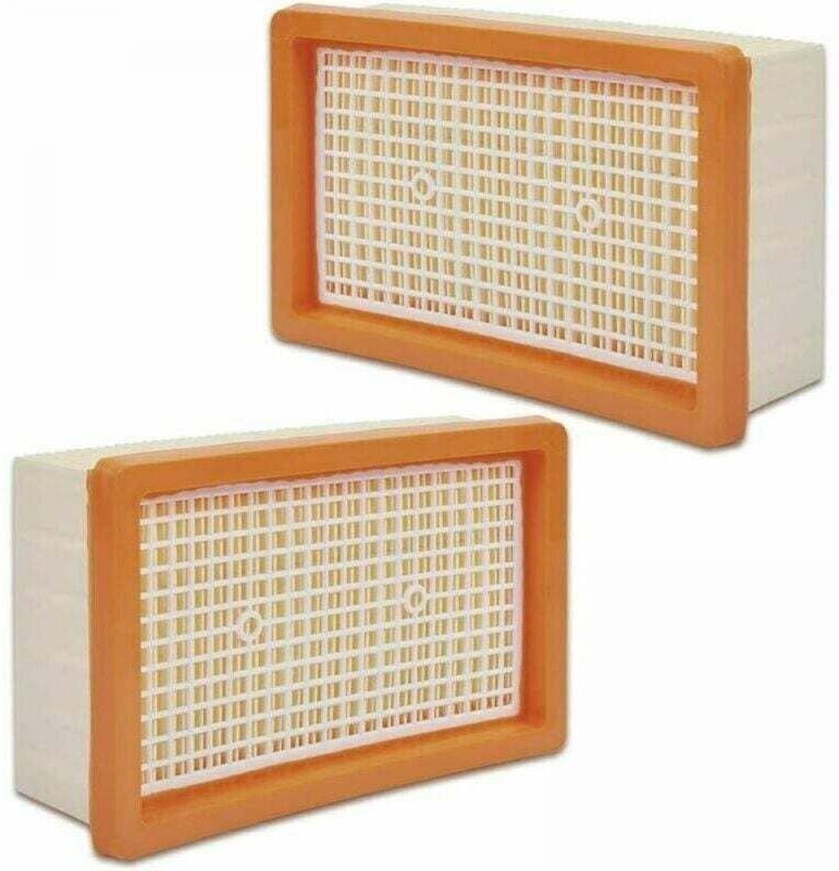 Set di 2 filtri piatti plissettati compatibili con gli aspirapolvere multiuso Kärcher MV4 / MV5 / MV6 / WD4 / WD5 / WD6