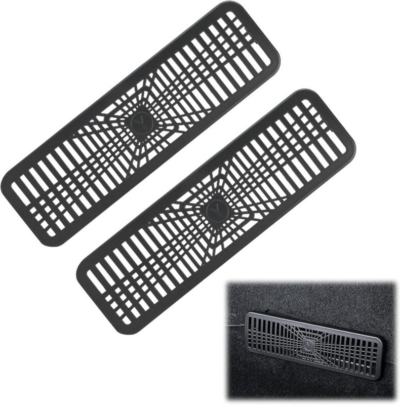 2-teilige Lüftungsabdeckung für Tesla Model Y (2025–2026), Abdeckung für die Lüftungsgitter unter dem Sitz, werkzeuglose...