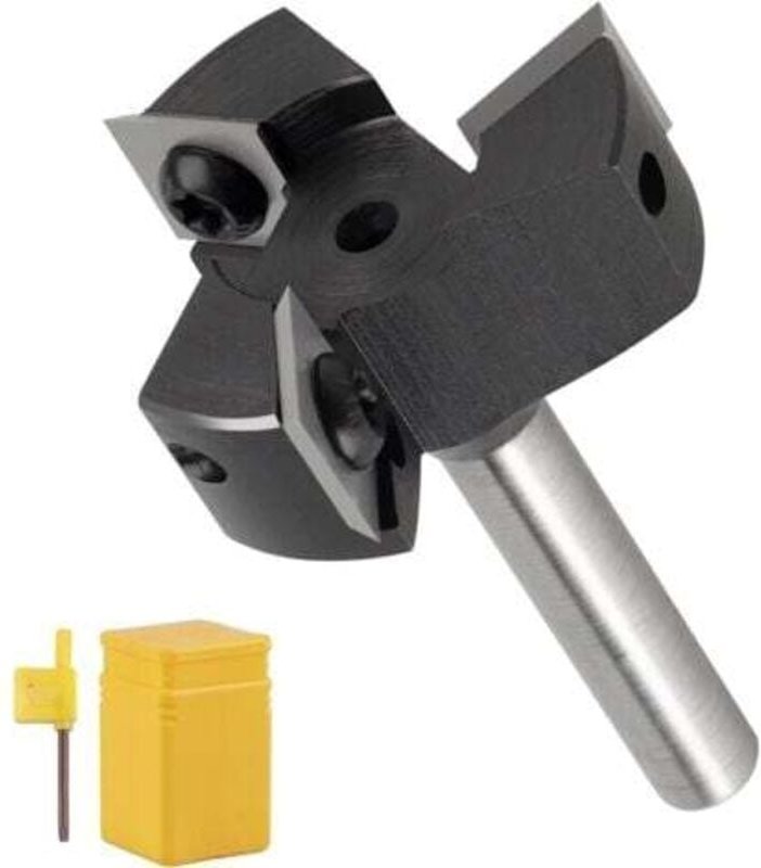 Planfräser mit 8 mm Schaft, Planfräser mit 39 mm Schnittdurchmesser, CMT-Planfräser mit 3 Klingen, professioneller Planf...