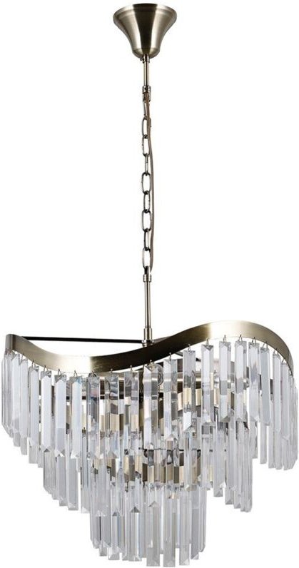 Sabrig - Stilisierter hängender Anhänger Antikbronze 8 Licht, E14 - Italux