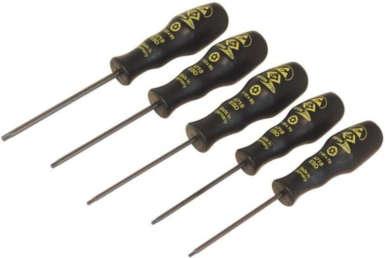 Thumbnail - C.k esd Schraubendreher-Set 5teilig Innen-Sechsrund (tx)