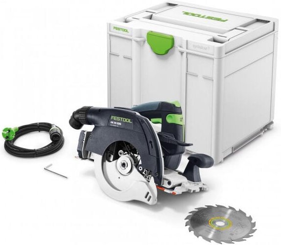 Handkreissäge hk 55 EBQ-Plus-FSK 420, incl. Kreissägeblatt, Kappschiene, Zubehör, Systainer - Festool