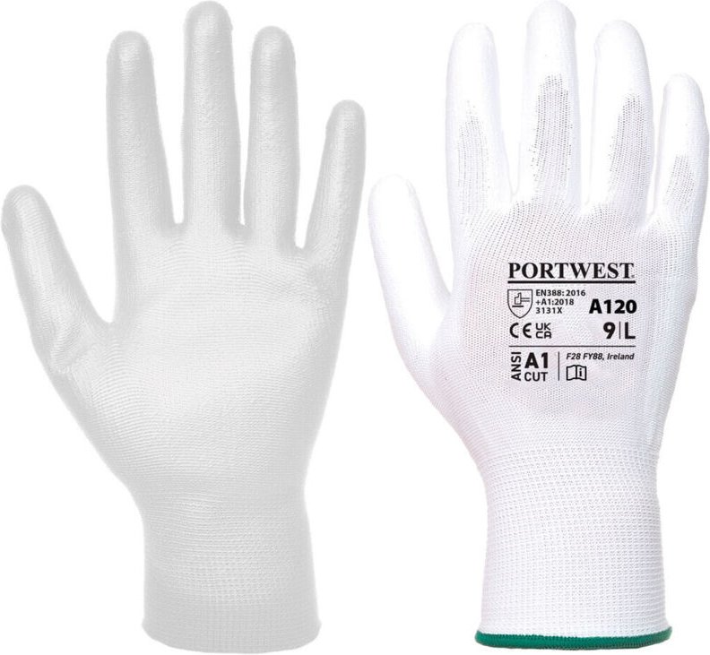 Gant aus PU-Beschichtung Farbe: Weiß Größe XL - Portwest