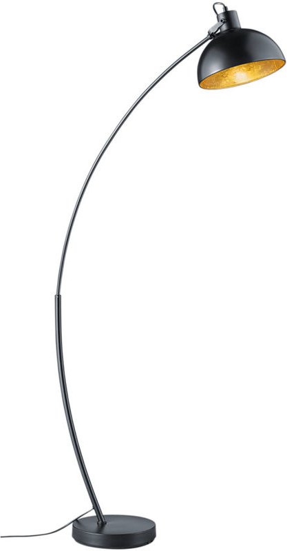 Steh Bogen Leuchte Ess Zimmer Lese Beistell Decken Fluter schwarz-gold im Set inkl. led Leuchtmittel