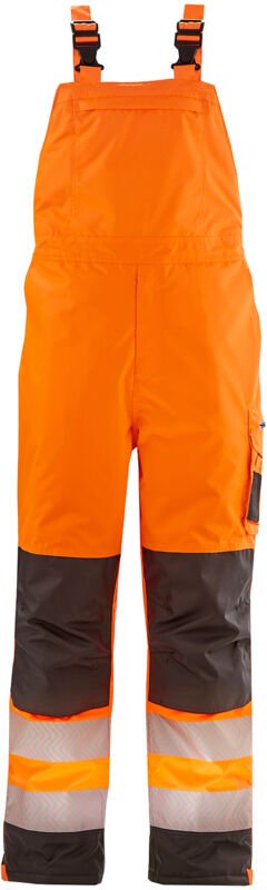 Warn-Winter-Wetterschutz-Latzhose ATLANTA leuchtorange/grau Größe 6XL