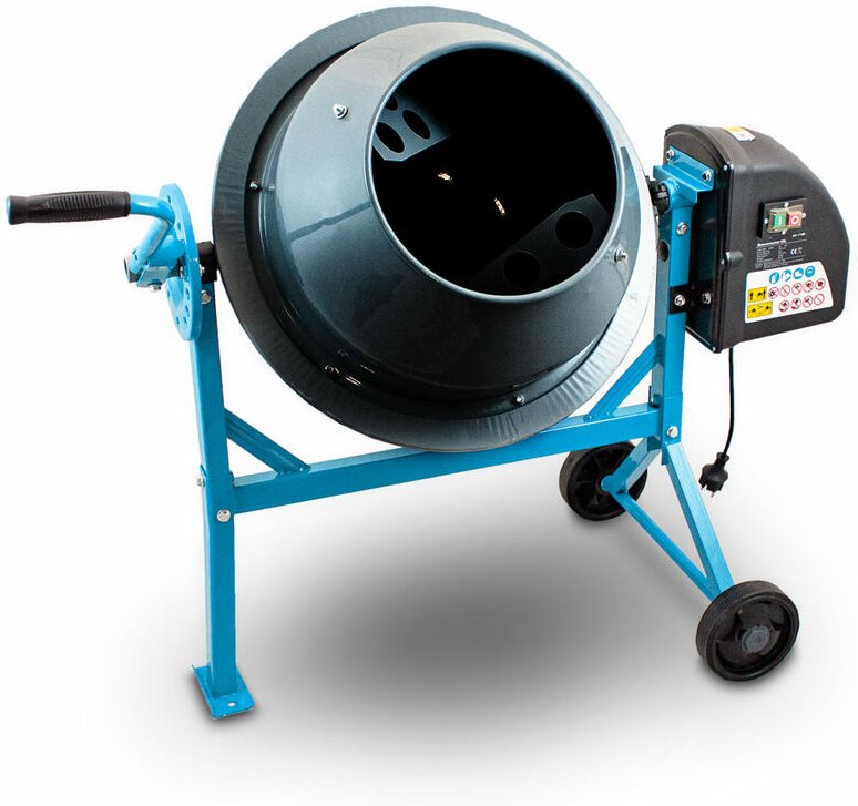 Elektrischer Betonmischer Betonmischmaschine Mörtelmischer Zementmischer 65L