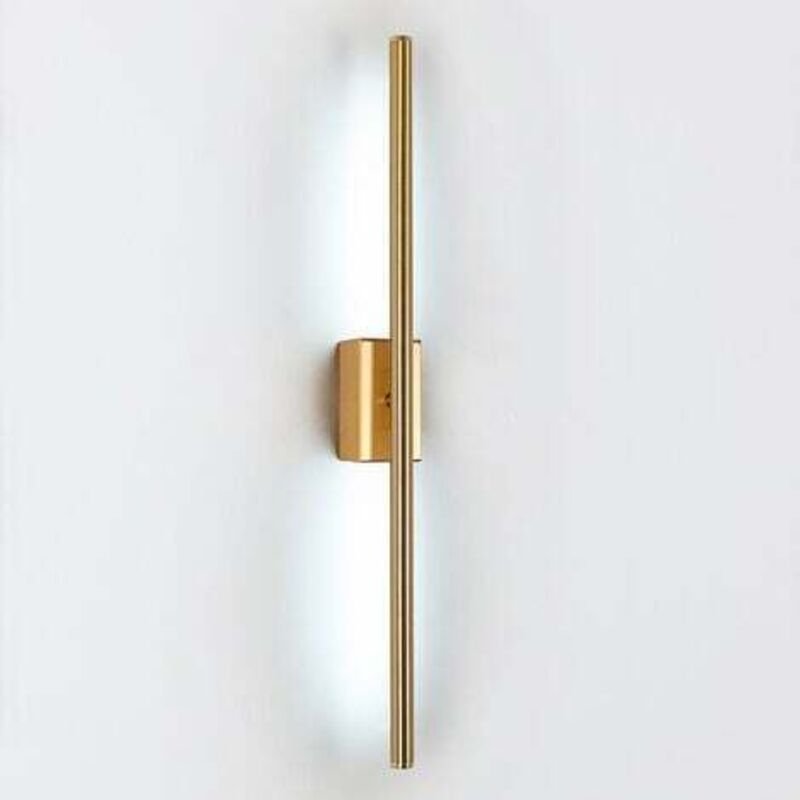 Innenwandlampe, led Wandleuchte in Gold mit langem Streifen, Badezimmerspiegellicht 8W Weißes Licht 6000K - Goeco