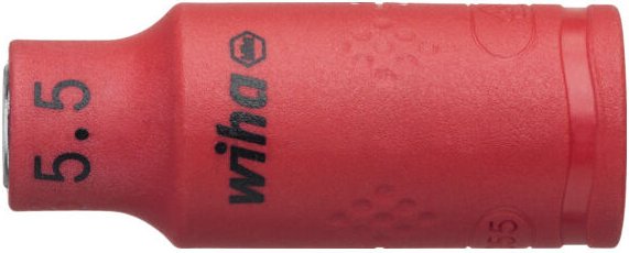 Steckschlüsseleinsatz isoliert 1/4' Außensechskant 5,5 mm (43090) - Wiha