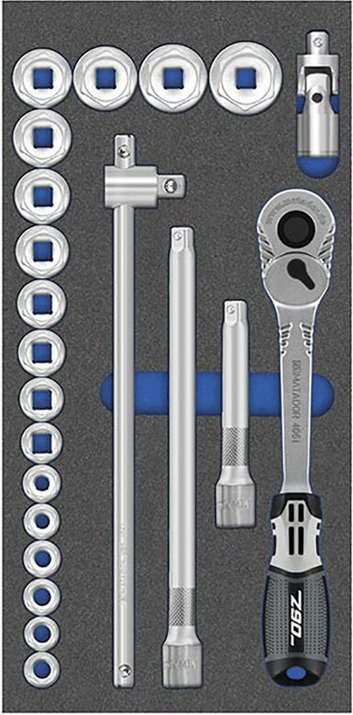 Mts Steckschlüssel-Satz 12-kt, 22-tlg., 12,5 mm (1/2'): 3/8-1.1/4(1/3