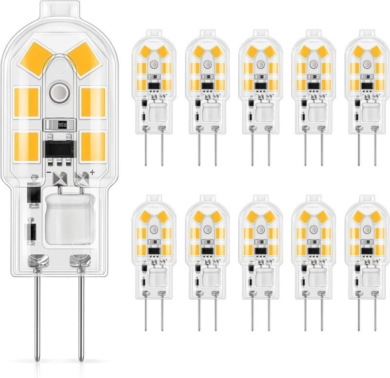 G4 LED-Lampe 12 V, 1,5 W, entspricht 15–20 W Halogen, Warmweiß 3000 K, 160 lm, G4 LED-Beleuchtungslampe, perfekt für Dun...