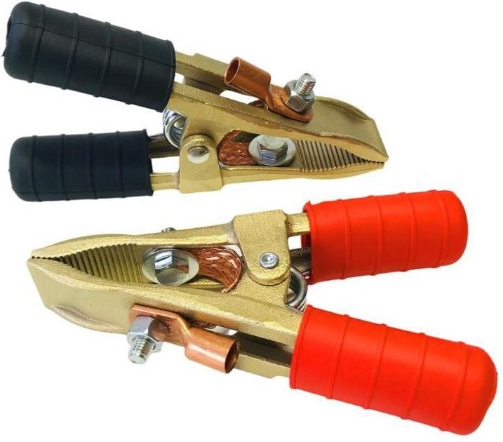 Toolive - startzange aus messing (+ und -) 400 ampere – packung mit 2 zangen