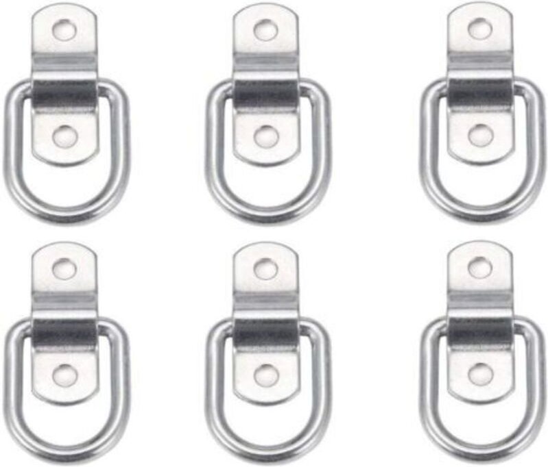 Lot de 6 anneaux d'arrimage robustes pour montage, fixation, sangles, taquets, crochets, ancrages de remorque d Anneau D...