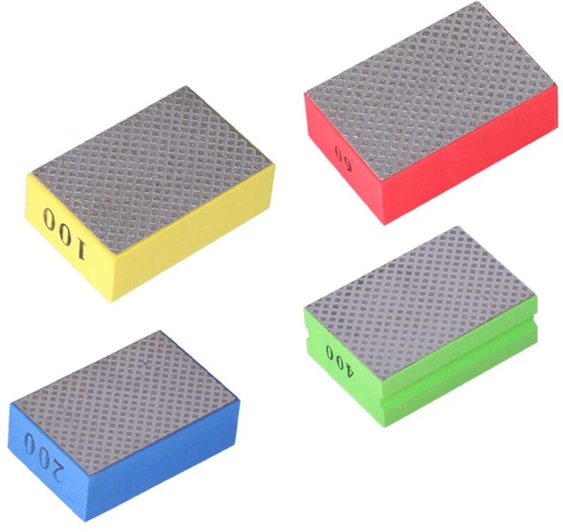 4 stücke Diamant Hand Polieren Pads für Fliesen Stein Schneiden Entgraten 60 100 200 400 Grit