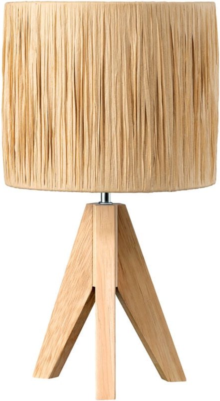 EDISHINE Nachttischlampe mit handgewebtem Seil-Lampenschirm, Wohnzimmer, inkl. E27 4W Glühbirne, H36 cm mit 165 cm lange...