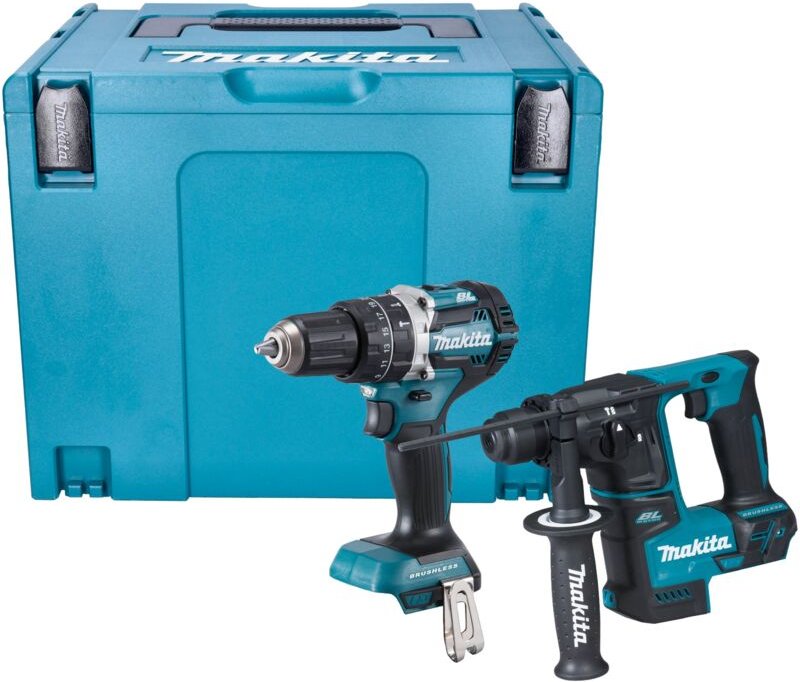 Makita DLX 2278 ZJ Akku Kombo Kit + DHP 484 Schlagbohrschrauber 54 Nm + DHR 171 Bohrhammer 1,2 J + Makpac - ohne Akku, o...