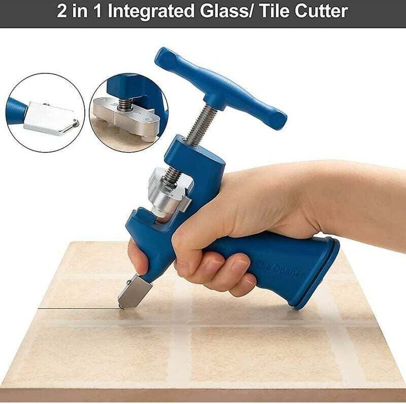 Rosemary - LaBlanc – 2-in-1 integriertes Glasfliesenschneider-Set, professionelles Schneidwerkzeug von 2 mm bis 20 mm