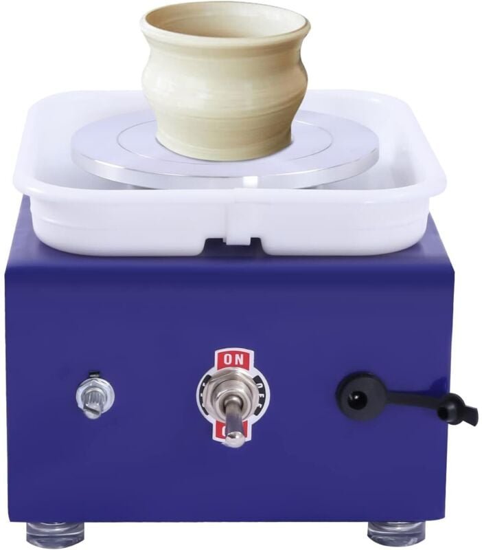 Töpferscheibe Elektrisch Drehteller Töpferset für Zuhause, Mini Töpferscheibe Ton Elektrisch Drehscheibe Töpfern, 24W Tö...