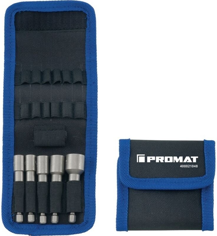 Steckschlüsselsatz 5tlg. 1/4Zoll i.Falttasche PROMAT
