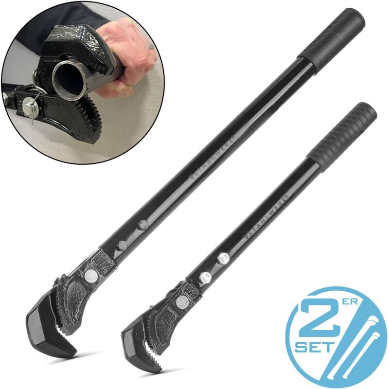 Stahlwerk - Zangenschlüssel Set 450/600 mm (18'/24') Selbstjustierende Rohrzange