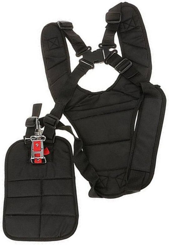 Harnais,Bretelles doubles Bandoulière à bouton de sécurité rembourrée pour débroussailleuse et taille-bordures Boutons d...