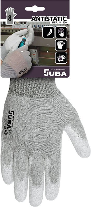 Juba - Antistatischer Handschuh aus Nylon/Kohlefaser, Größe 9