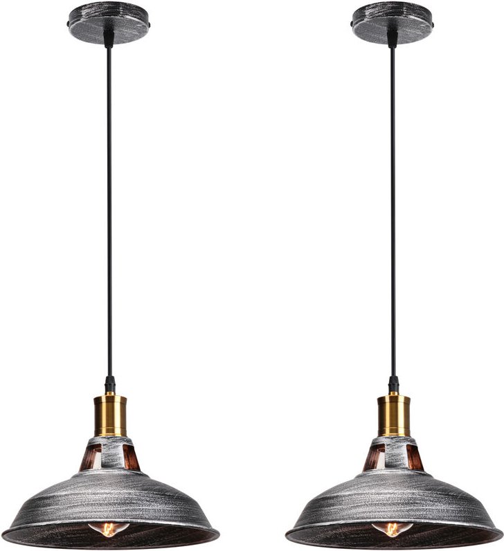 Industriell Pendelleuchte Lampenschirm Vintage Hängelampe aus Metall Edisen E27 Lampe für Loft Esszimmer Wohnzimmer Flur...