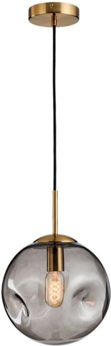 Modern Kronleuchter Kugel Glas Pendelleuchte Design Kreative Hängeleuchte Innen Dekoration Hängelampe - Rauchgrau Ø15CM