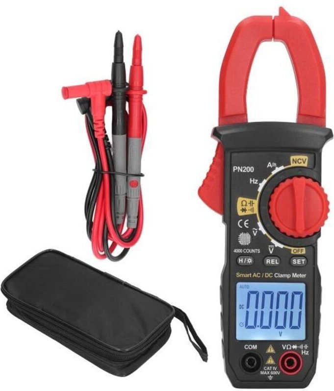 Digitales Stromzangenmessgerät, digitales Multimeter mit Stromzange, multifunktionales AC/DC/NCV-Amperemeter, Heimwerker...