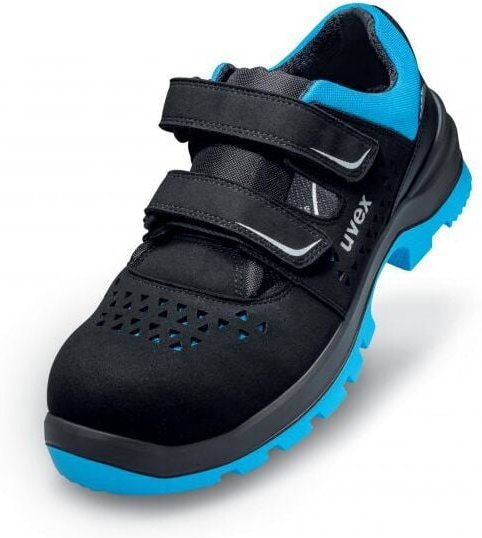 Uvex - 2 xenova Sicherheits-Sandale gelocht Gr.43 W11 S1PL esd sr schwarz/blau 9553.2