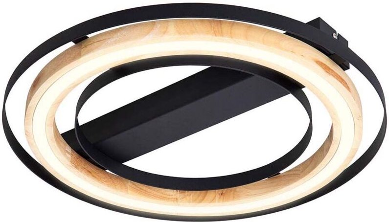 Deckenlampe Deckenleuchte Wohnzimmerlampe natur Bambuslampe dimmbar led d 46 cm